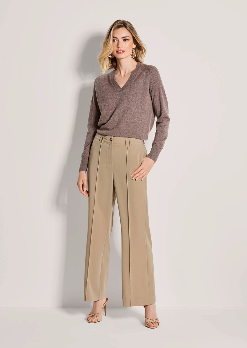 Elegante Weite Hose mit Biesen