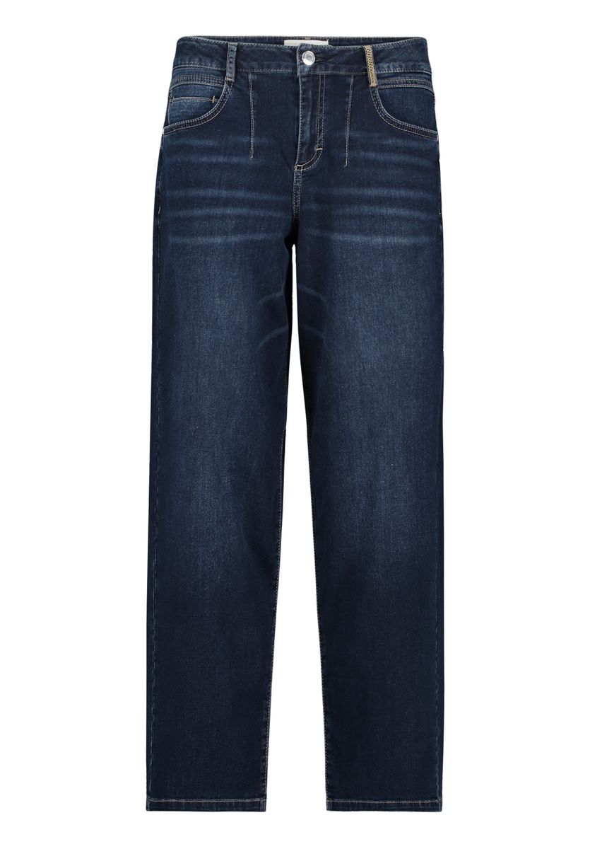 Jeans mit entspannter Passform und Used-Waschung