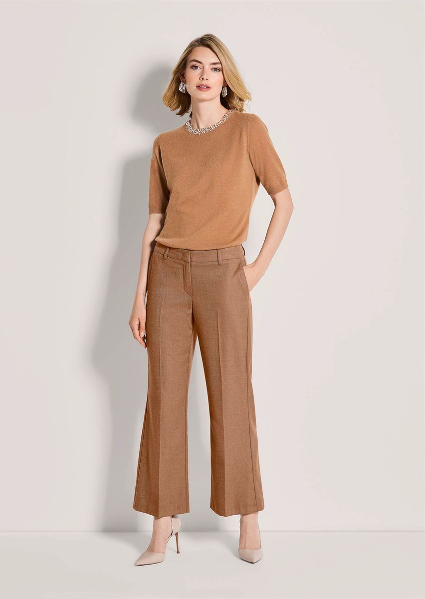 Verkürzte Wide-Leg Kofferhose