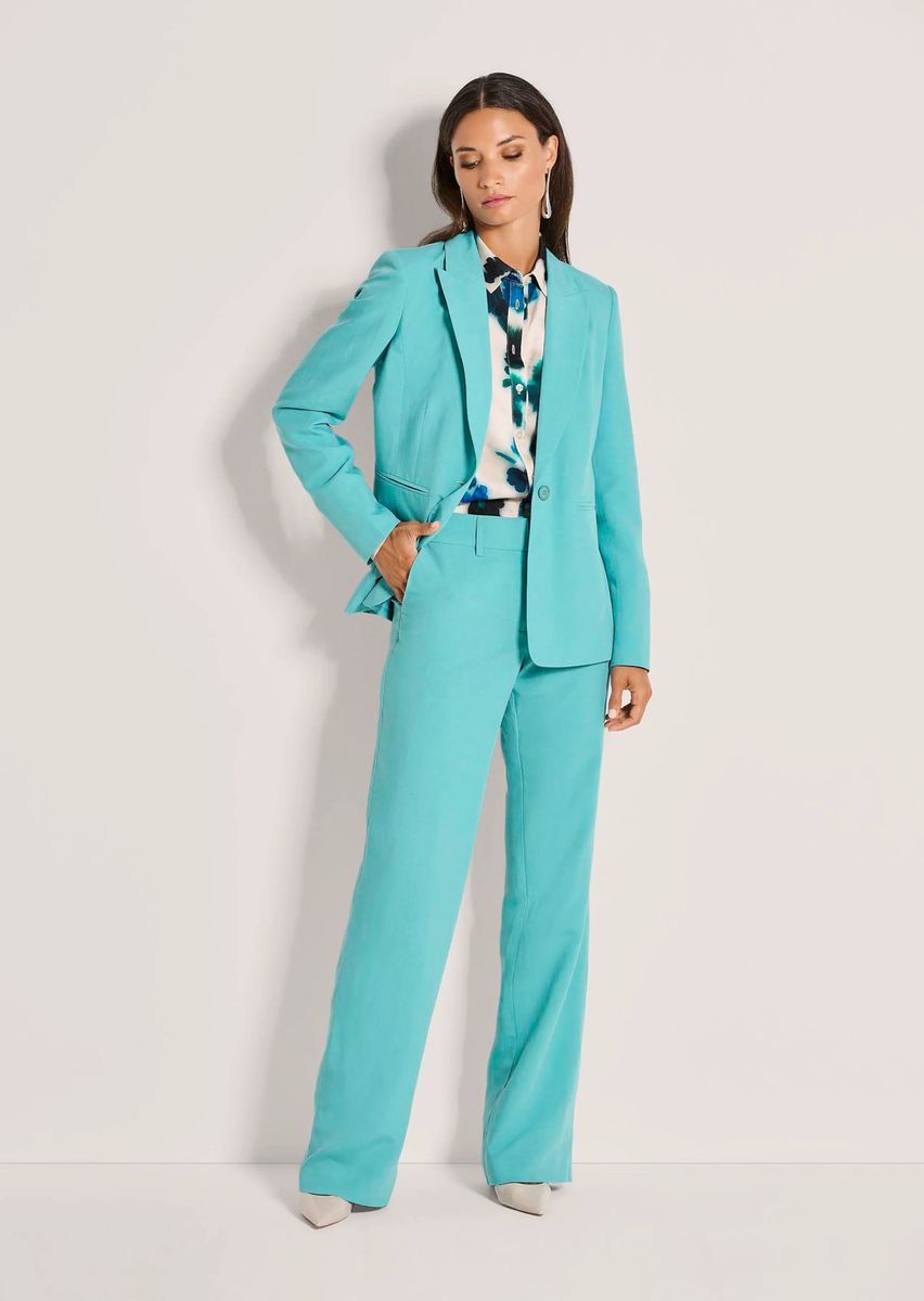 Einreihiger Sommerblazer aus Leinen