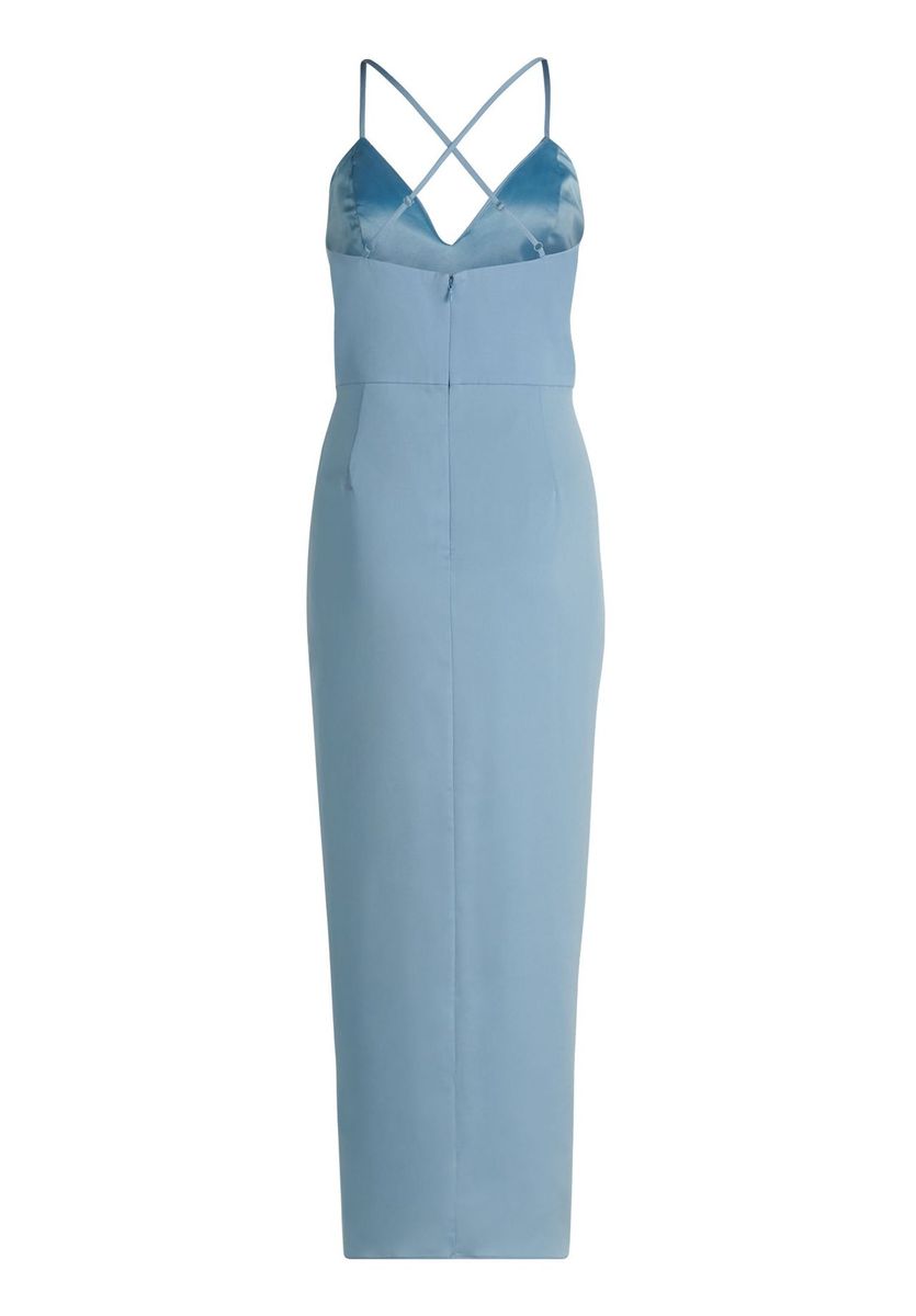 Elegantes drapiertes Satin-Abendkleid