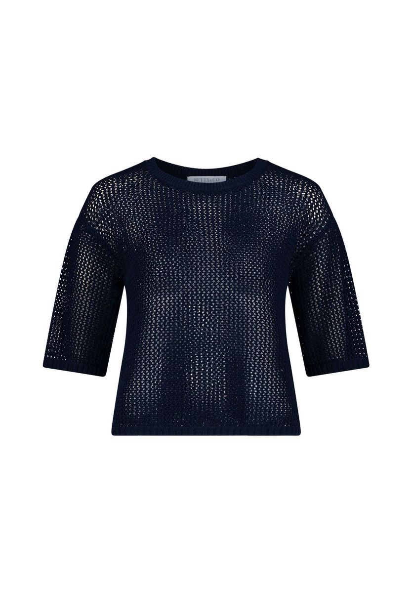 Lässiger Strickpullover mit Lochmuster