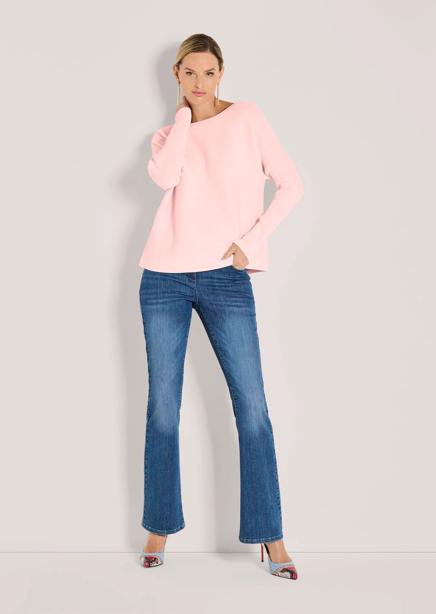 Oversized-Strickpullover mit Querrippe