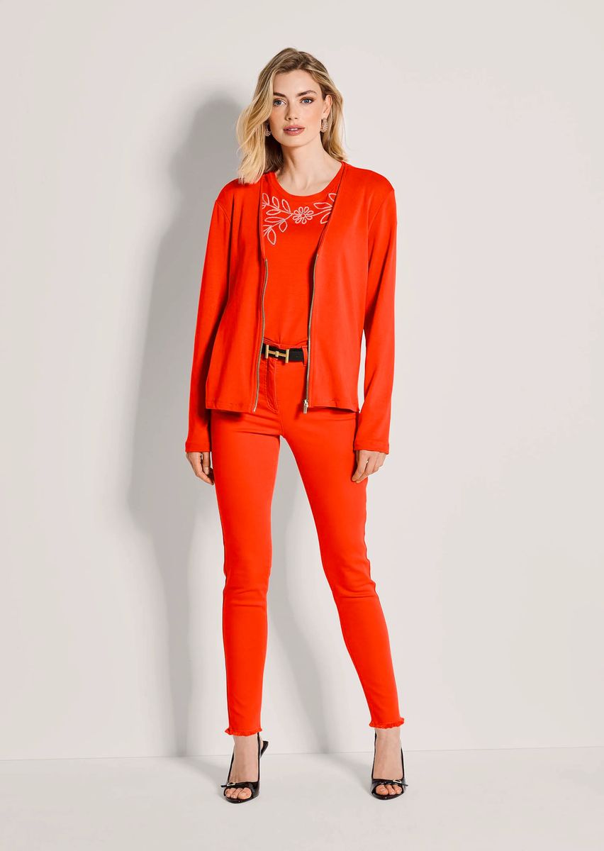 Minimalistische Shirtjacke mit Reißverschluss