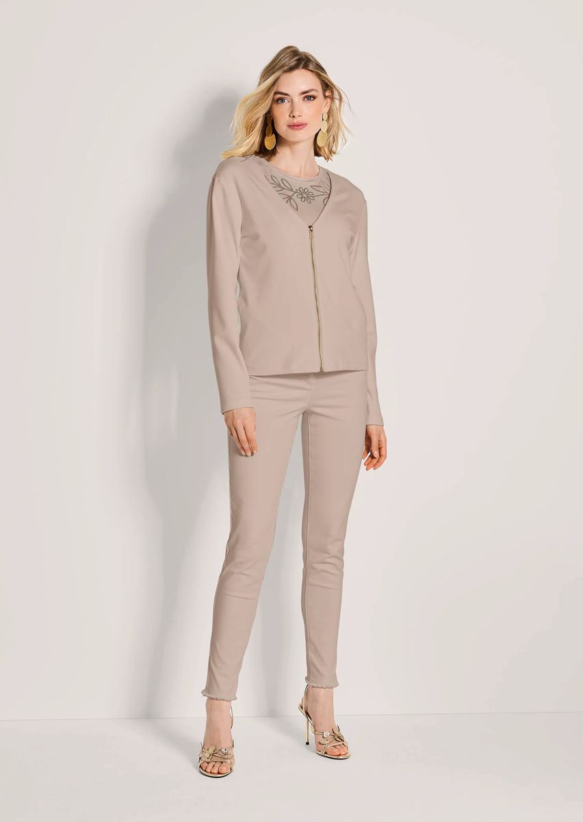 Minimalistische Shirtjacke mit Reißverschluss