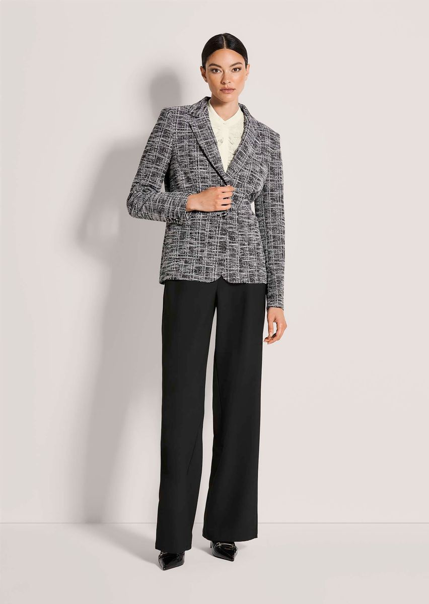 Jersey-Blazer in Tweed-Optik
