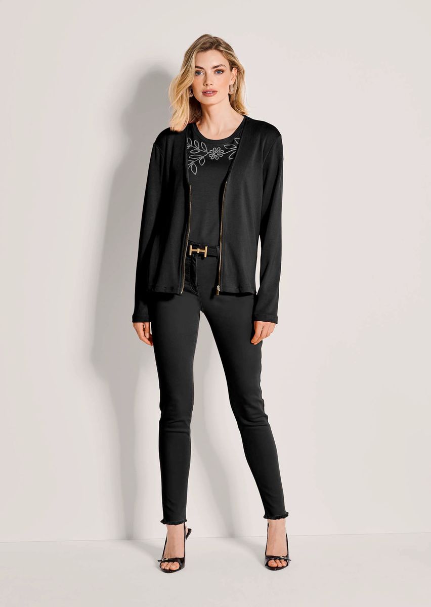 Minimalistische Shirtjacke mit Reißverschluss
