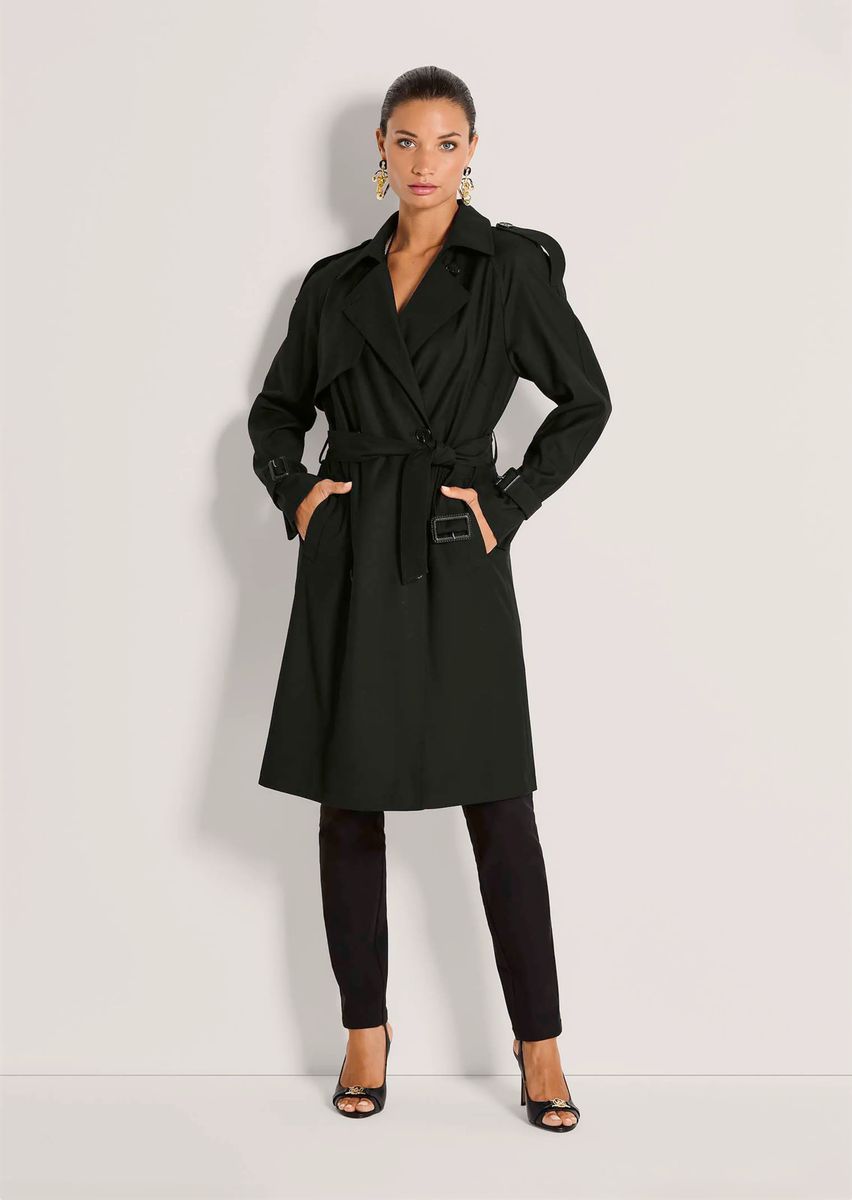 Taillierter zweireihiger Trenchcoat