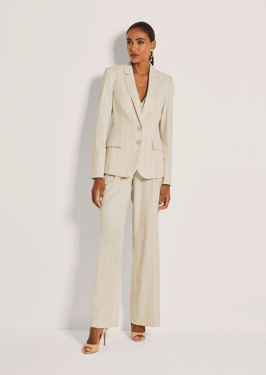Klassischer Nadelstreifen-Blazer mit Revers