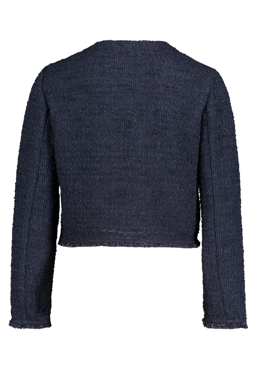 Strukturierter Strickblazer mit Rundhalsausschnitt