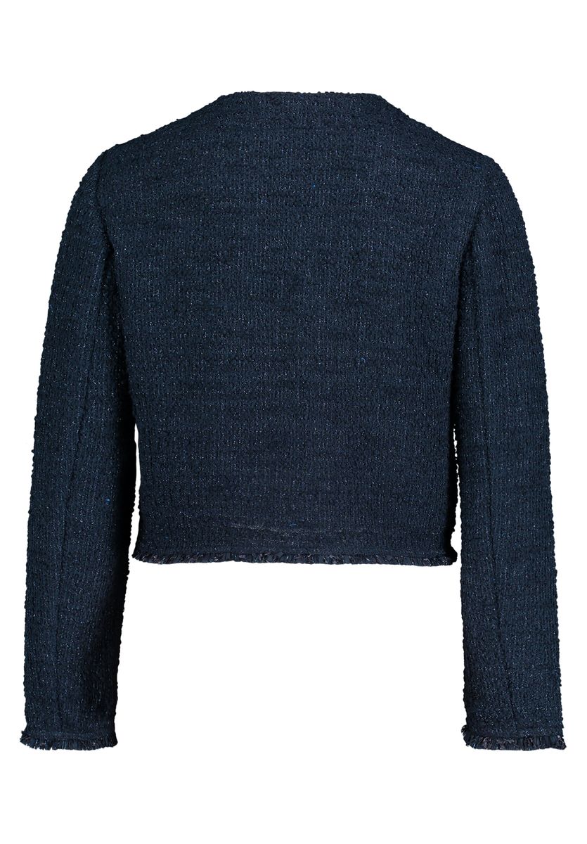 Strukturierter Strickblazer mit Rundhalsausschnitt