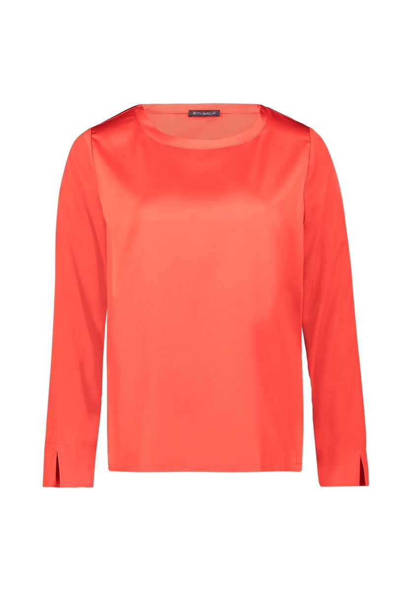 Elegante Satin Langarm Bluse