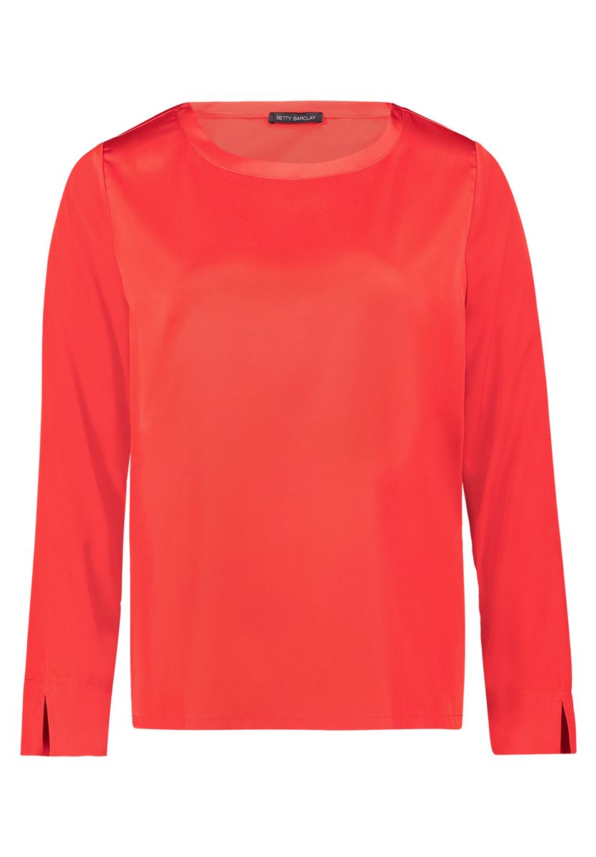 Elegante Satin Langarm Bluse
