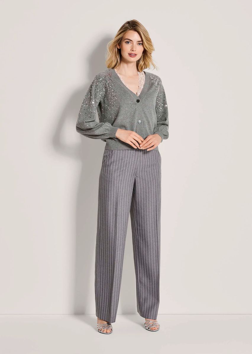 Pailletten-Cardigan mit Kaschmir-Anteil
