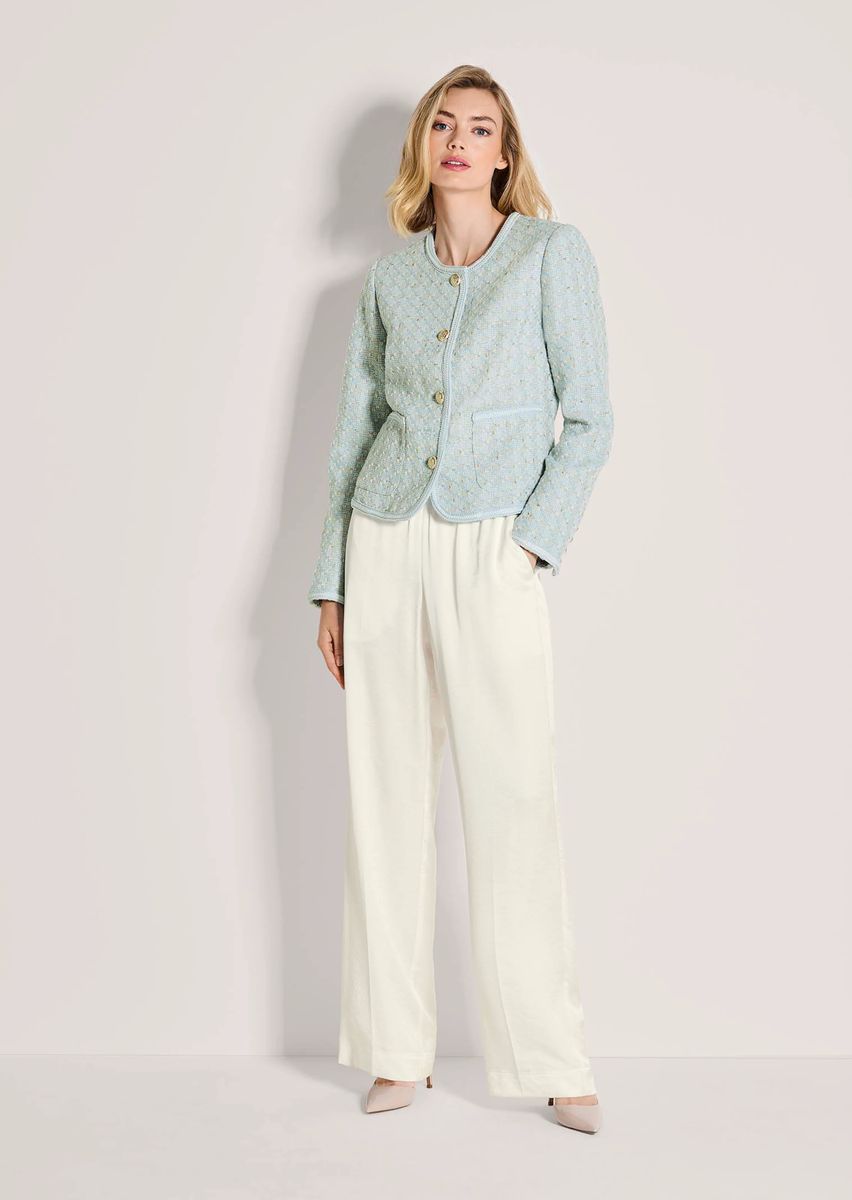 Eleganter Tweed-Blazer mit Schmuckkante