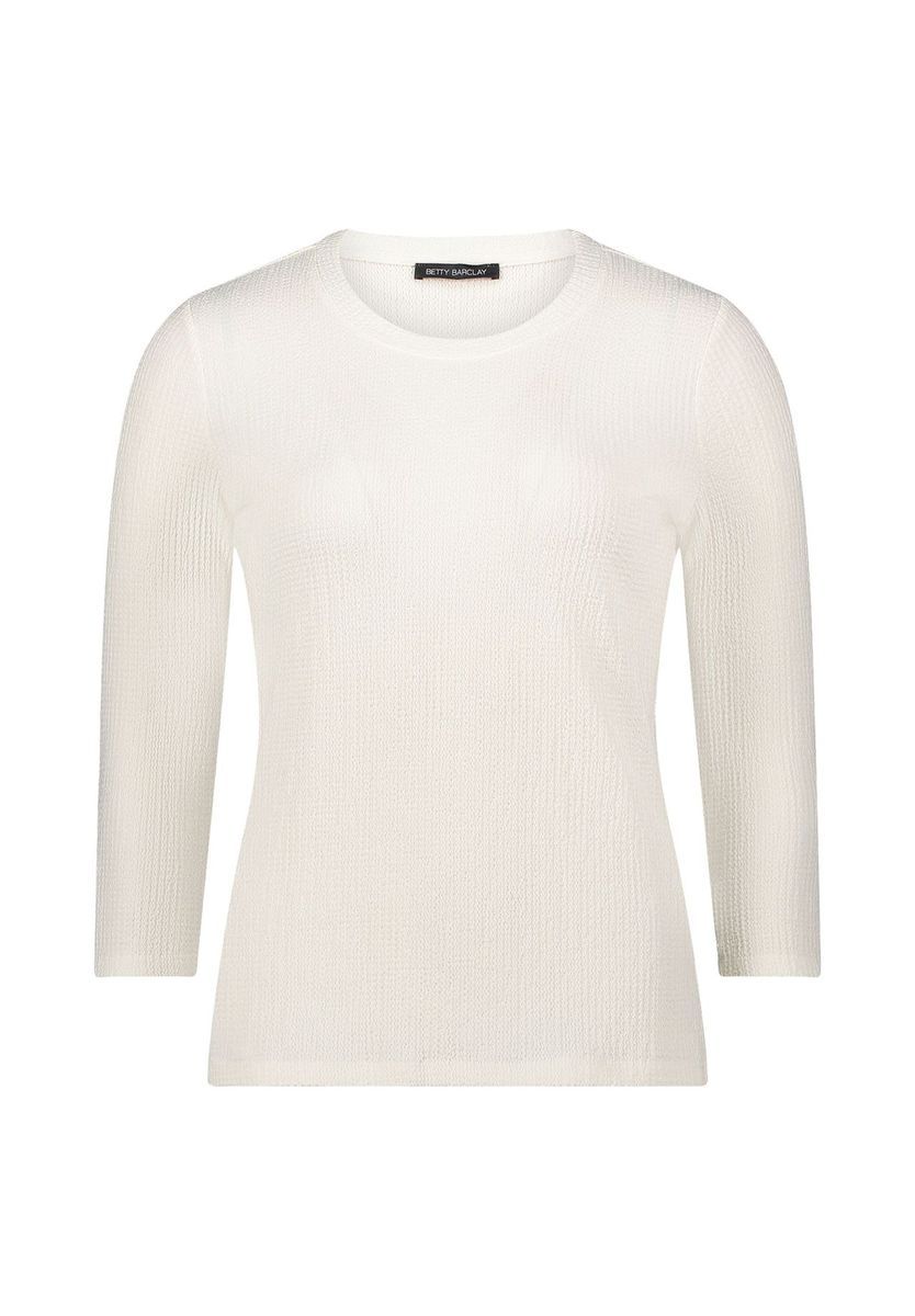 Strukturiertes Rundhals-Strickoberteil