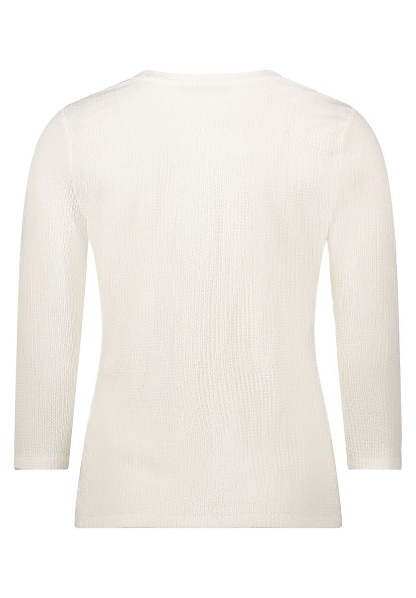 Strukturiertes Rundhals-Strickoberteil