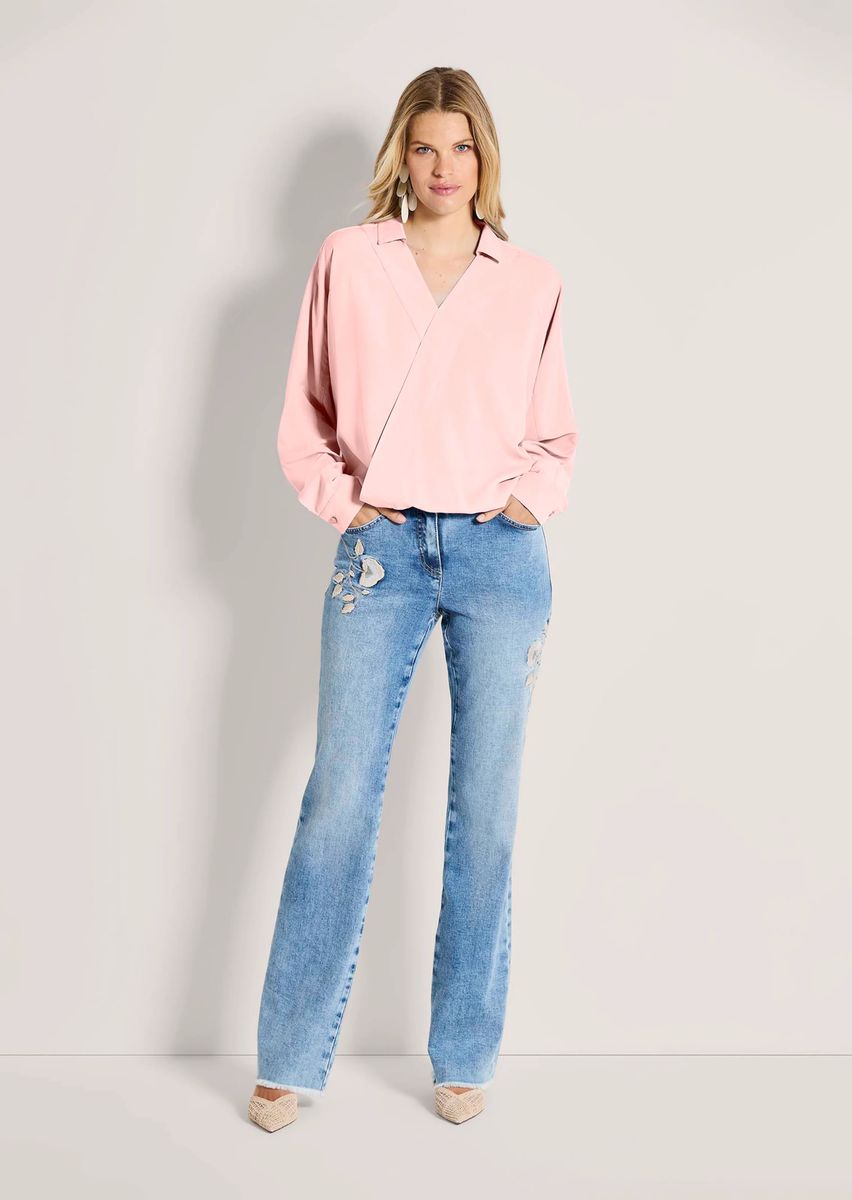 Elegante Viskosebluse in Wickel-Optik