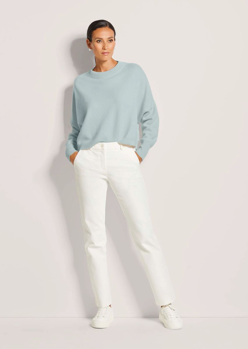 Kurzer Oversize-Pullover mit Kaschmir