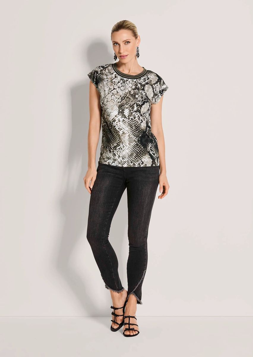 Jersey-Shirt mit Animal-Print