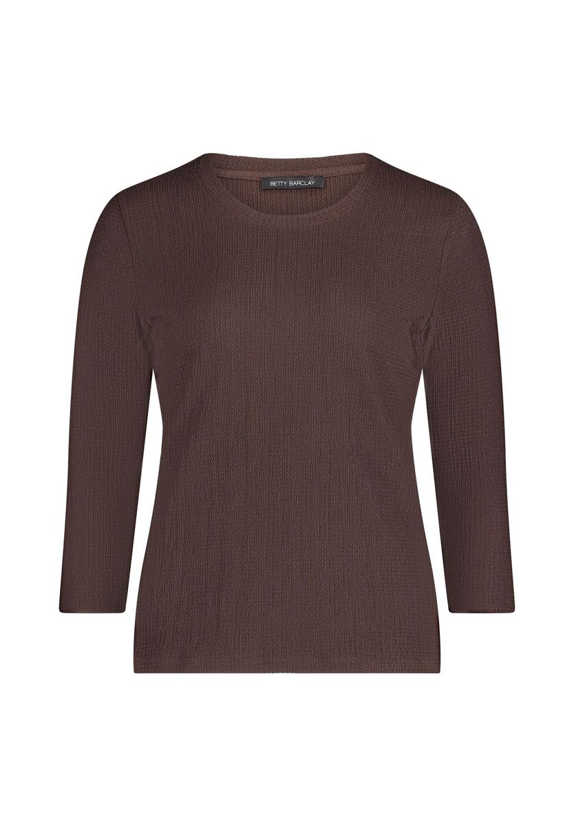 Strukturiertes Shirt mit Dreiviertelärmeln