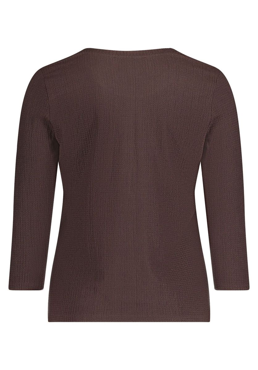 Strukturiertes Shirt mit Dreiviertelärmeln