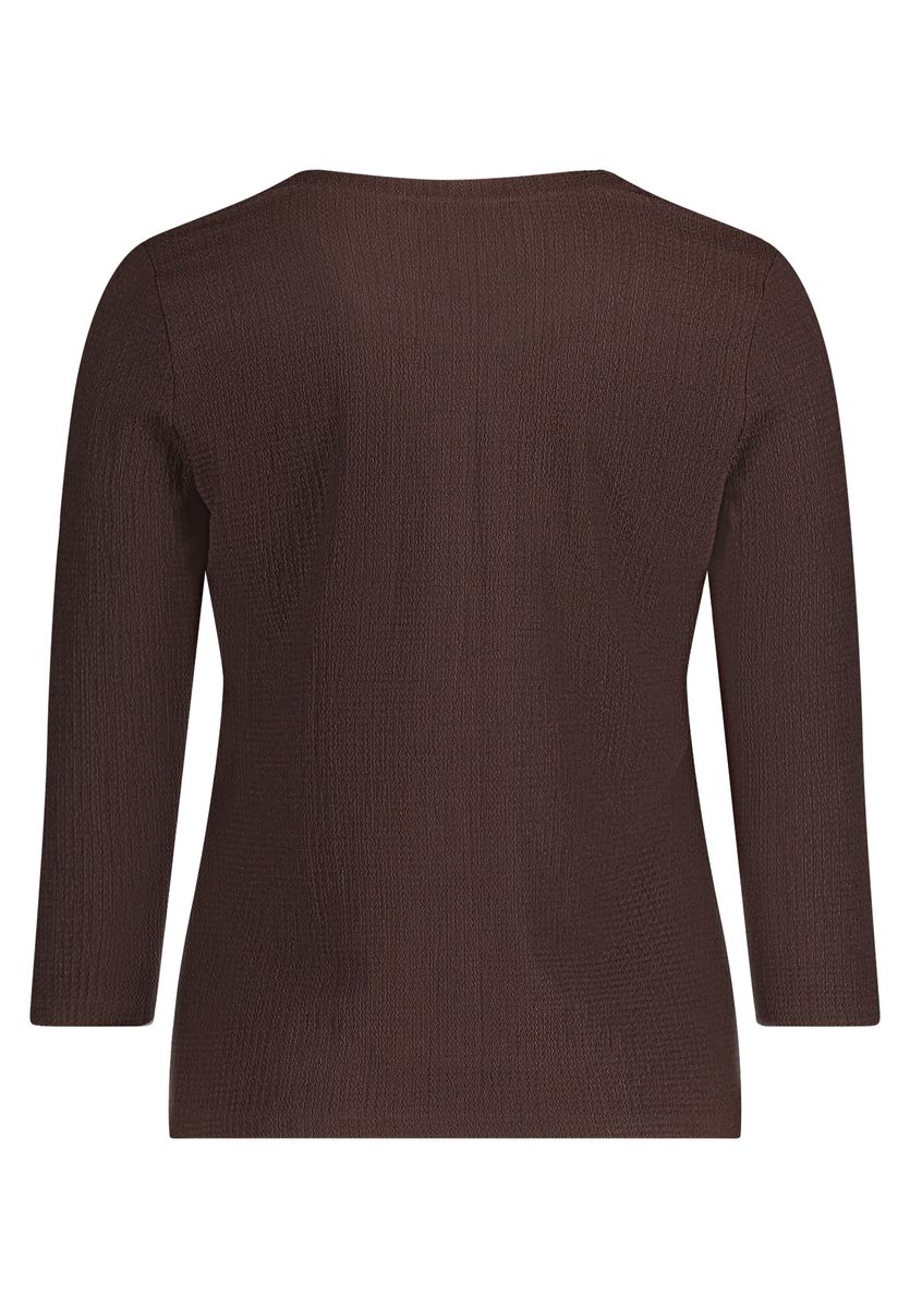 Strukturiertes Shirt mit Dreiviertelärmeln