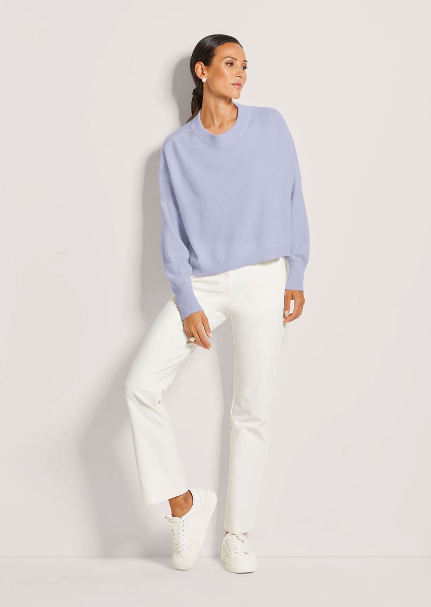 Kurzer Oversize-Kaschmir-Mix-Pullover