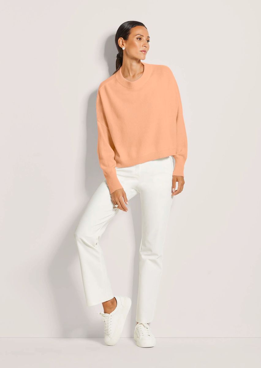 Oversize-Kaschmirpullover mit Rundhalsausschnitt