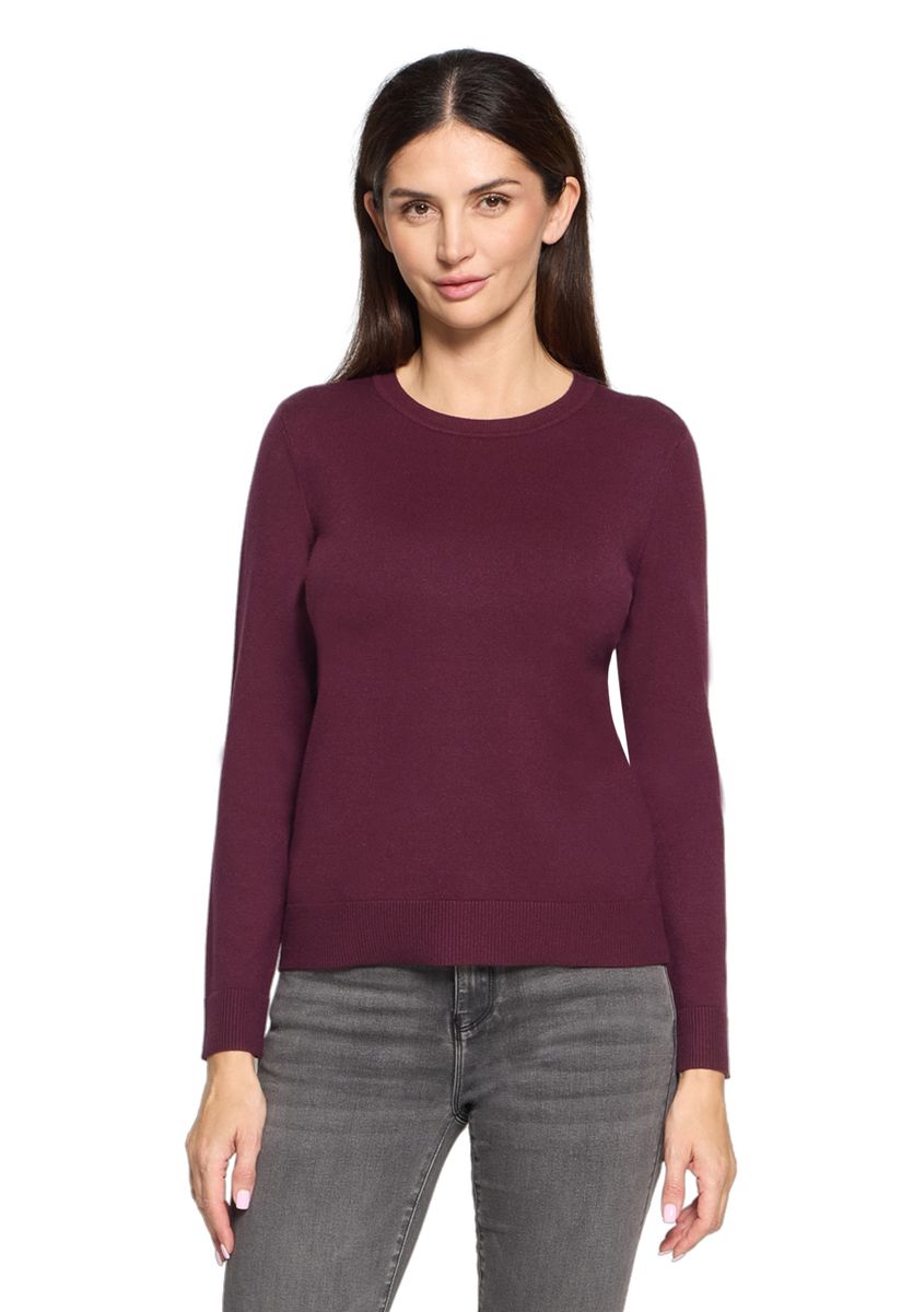 Klassischer Strickpullover mit Rundhalsausschnitt