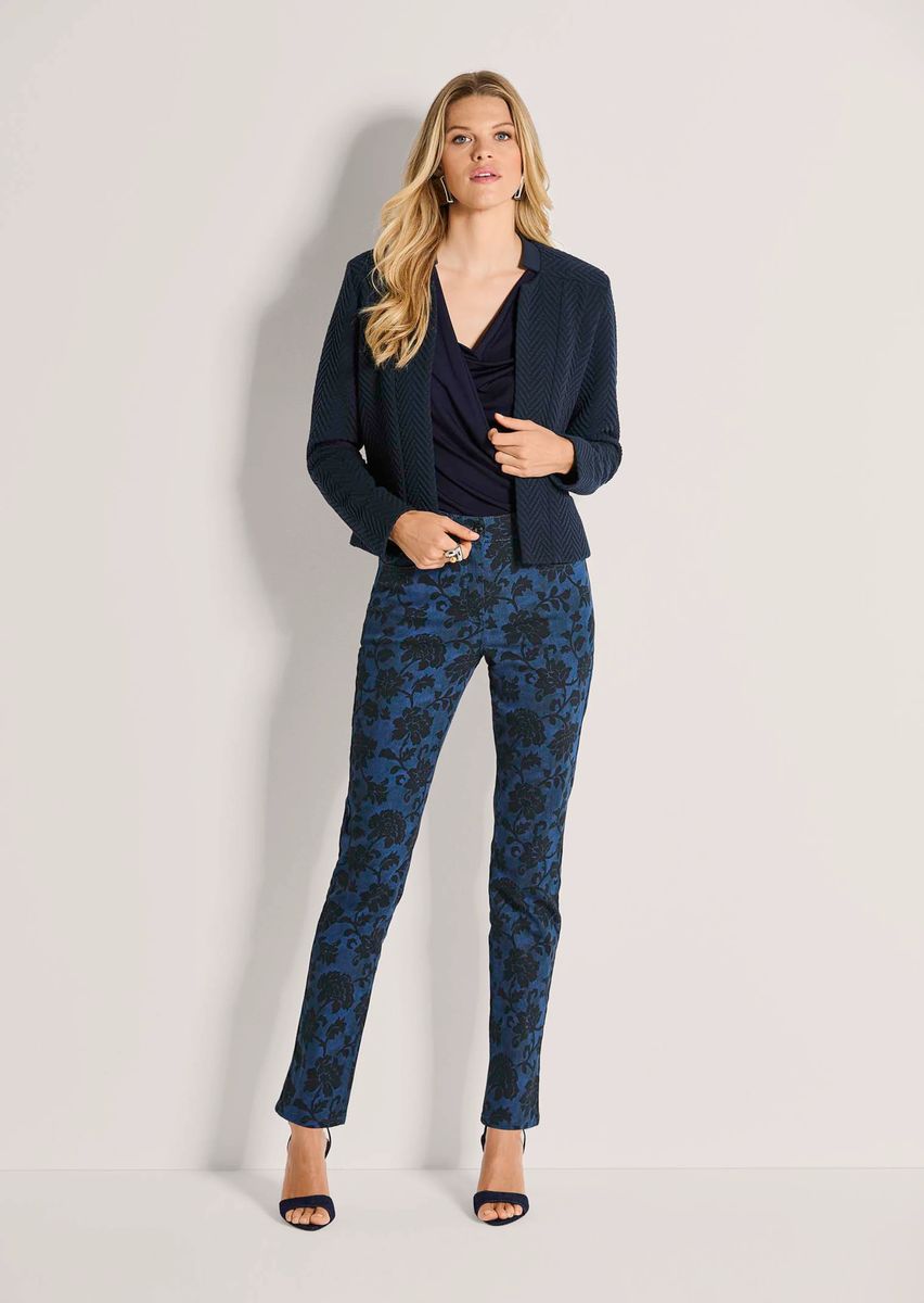 Verschlussloser Blazer aus Struktur-Jersey
