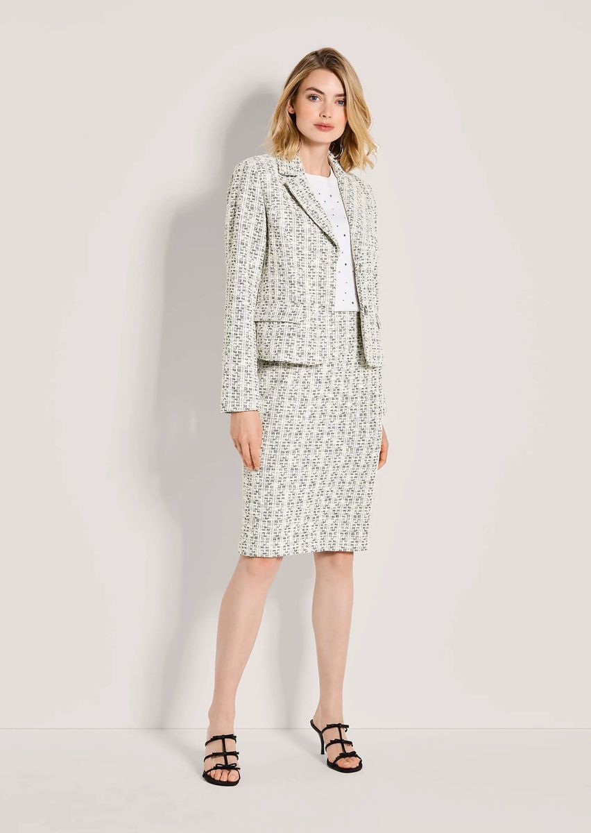 Eleganter Pailletten-Tweed-Bouclé-Blazer
