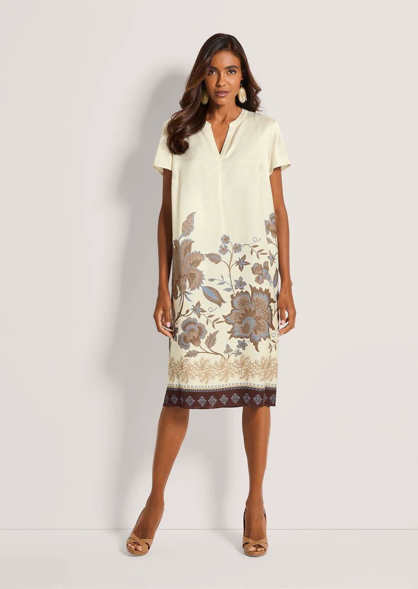 Viskosekleid mit floralem Print