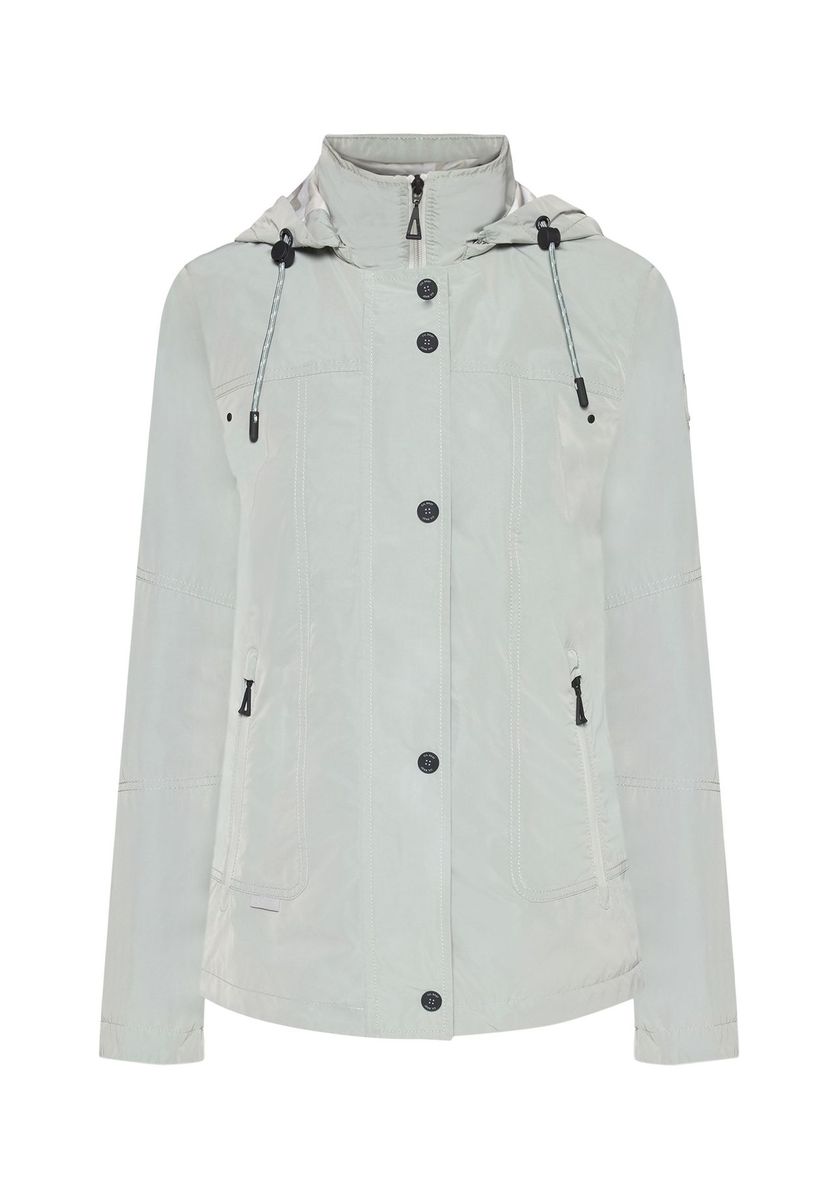 Lässige Sommerjacke mit Knopfleiste und Kapuze