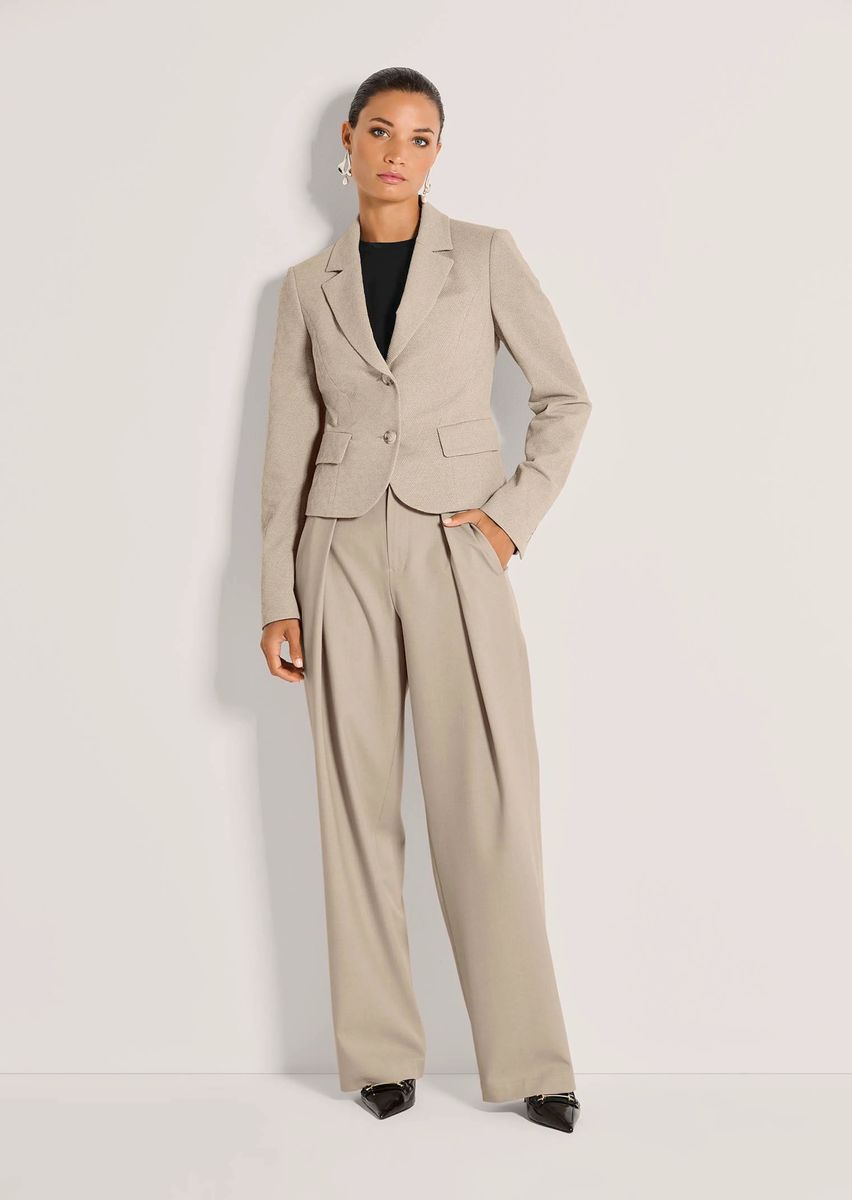 Strukturierter Jersey-Einreiher Blazer