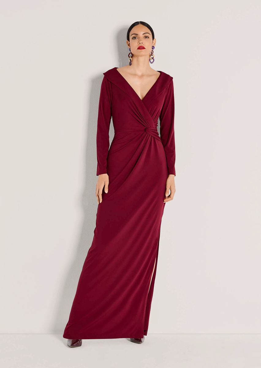 Elegantes Abendkleid in Wickeloptik