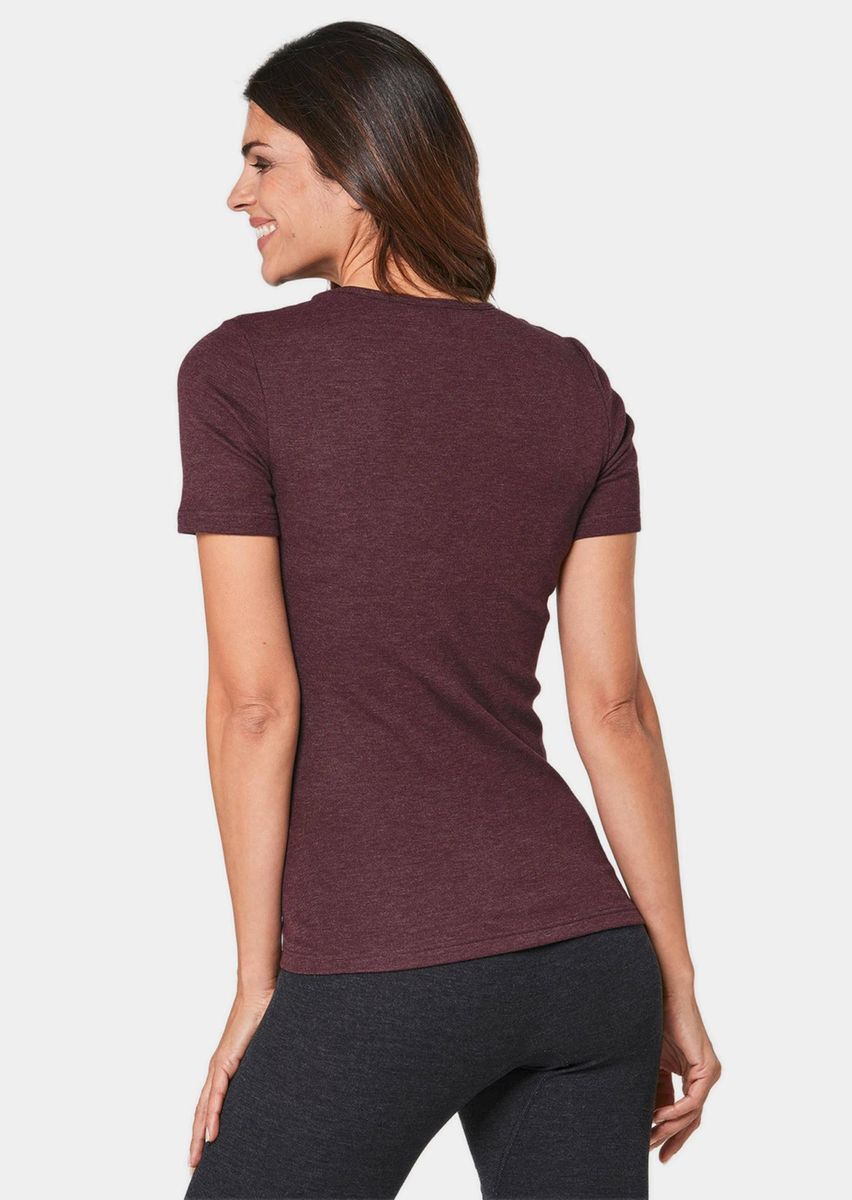 Meliertes Thermo-Halbarmshirt