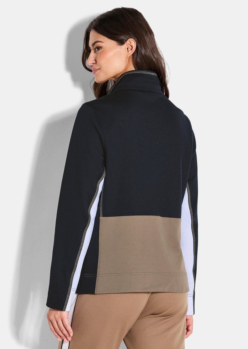 Fleecejacke im Color-Blocking-Design