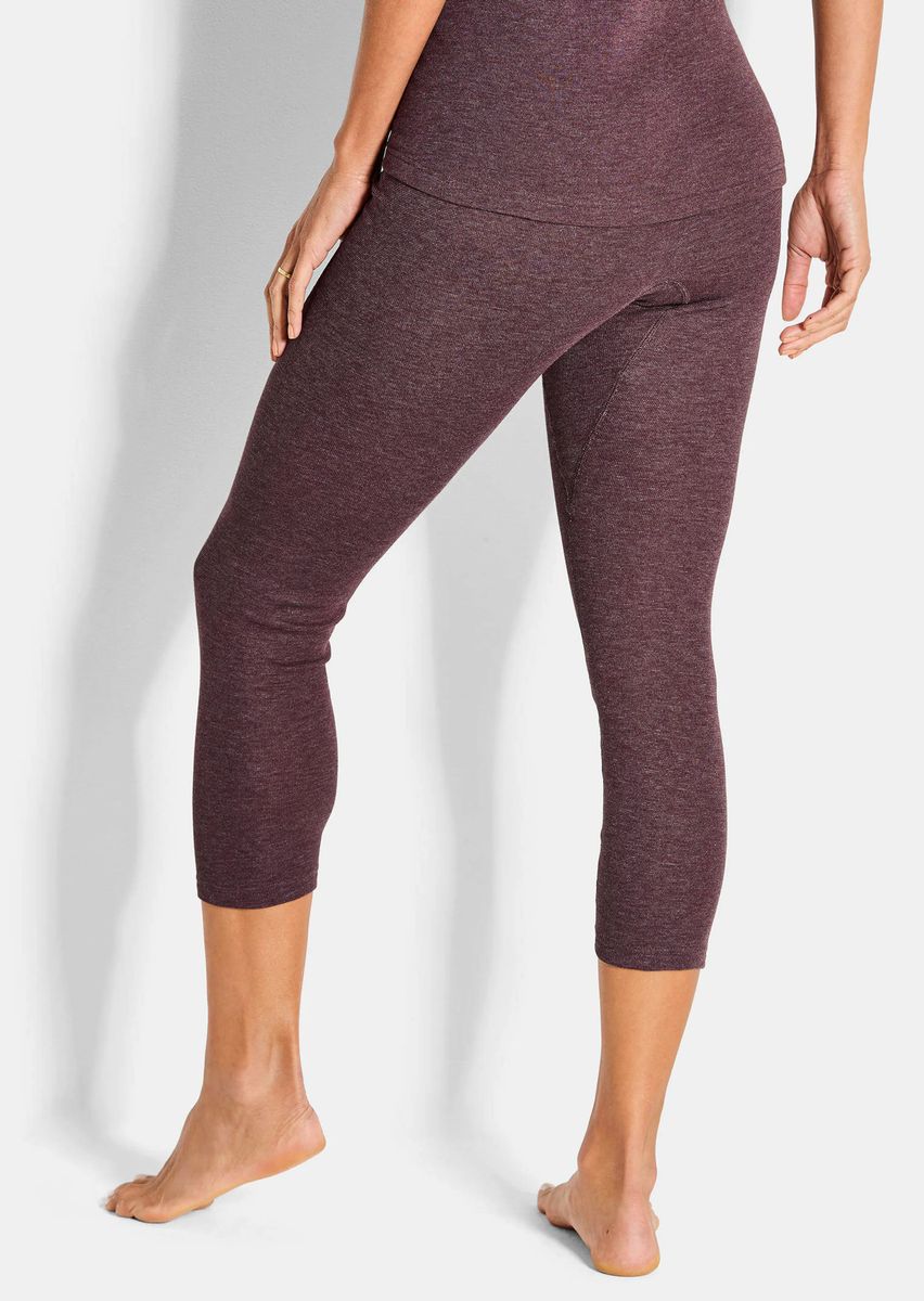 Wärmende Melange-Thermo-Capri-Leggings