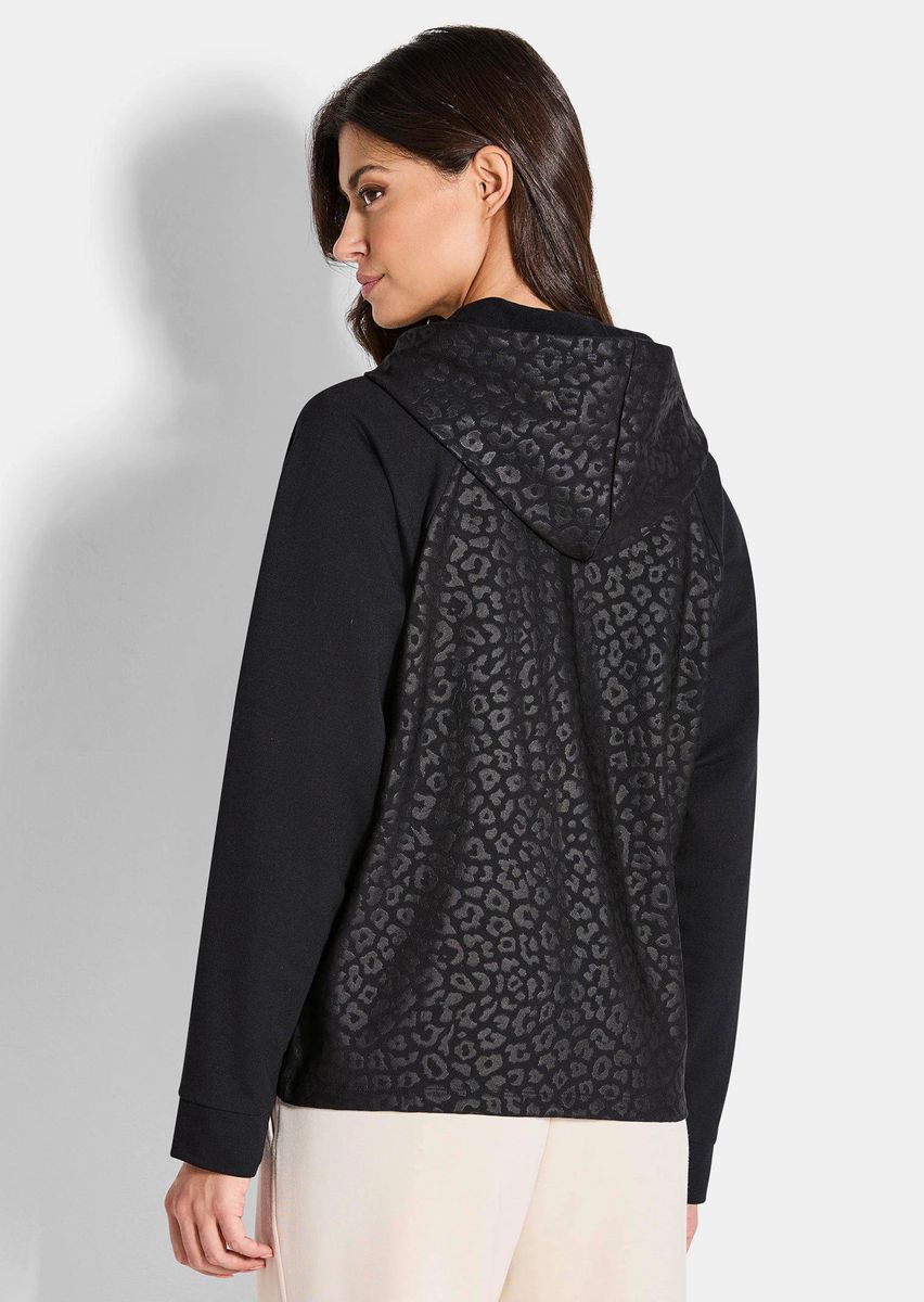 Kapuzenjacke mit Animal-Prägung