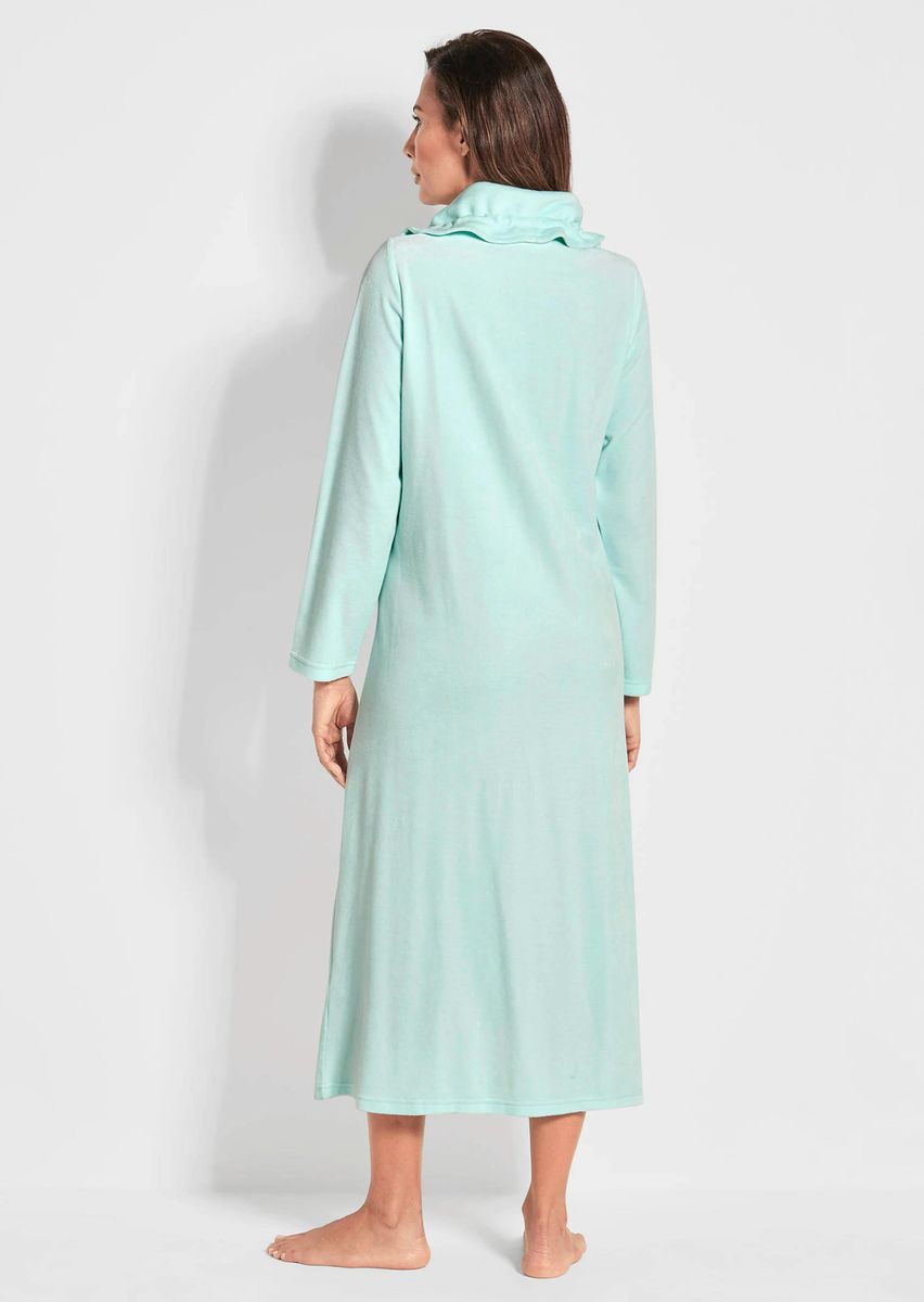 Eleganter Nicki-Hausmantel mit Rüsche