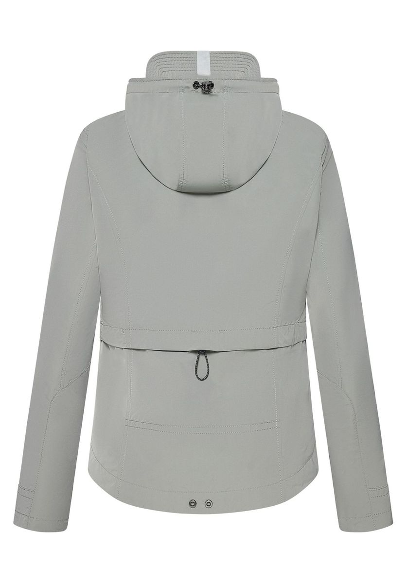 Sportliche graue Sommerjacke mit Kapuze