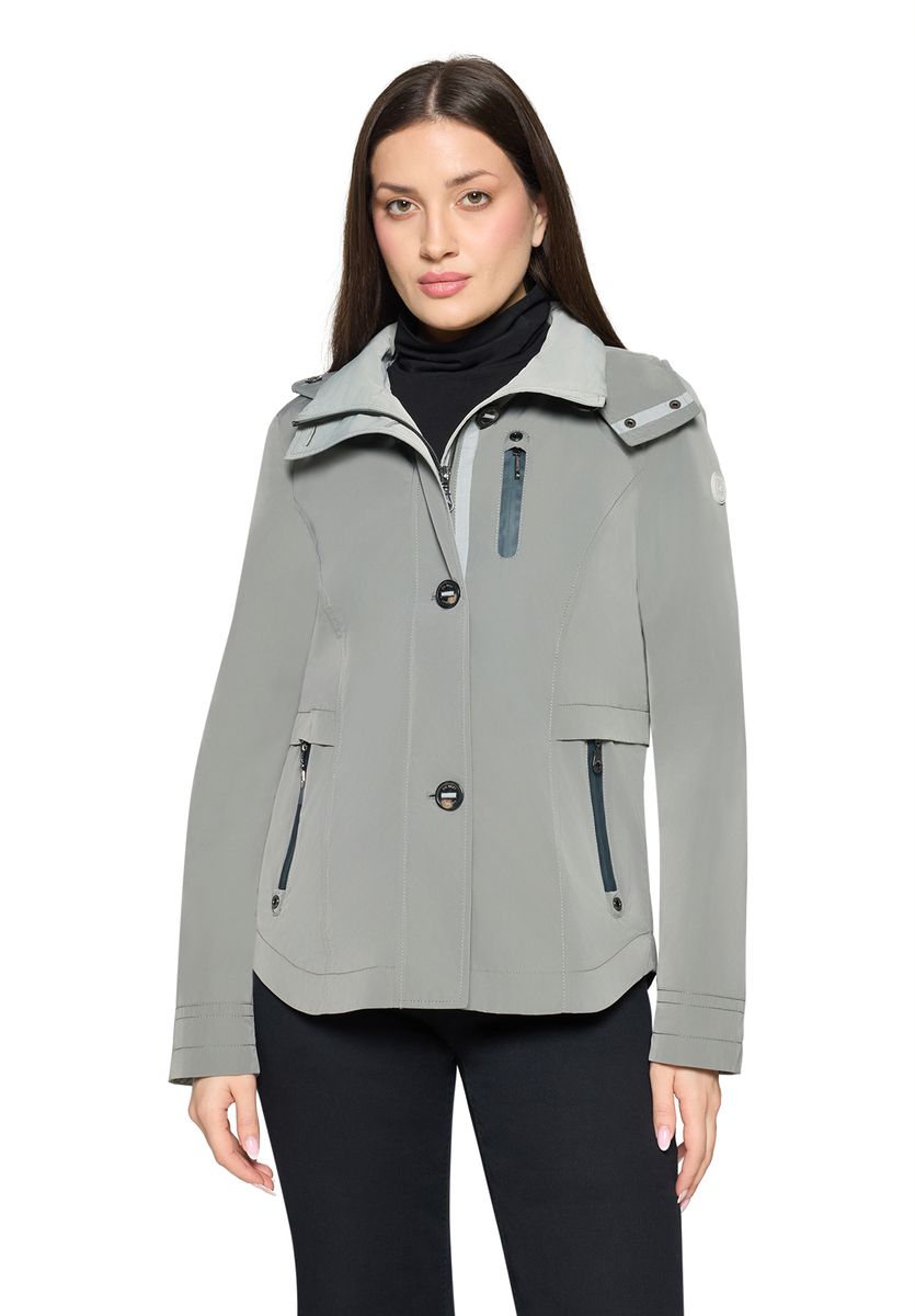 GIL BRET Sommerjacke mit abnehmbarer Kapuze, grau, 34