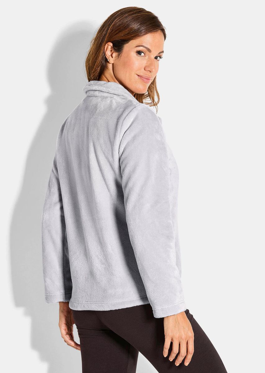 Weiche Fleecejacke mit Kragen