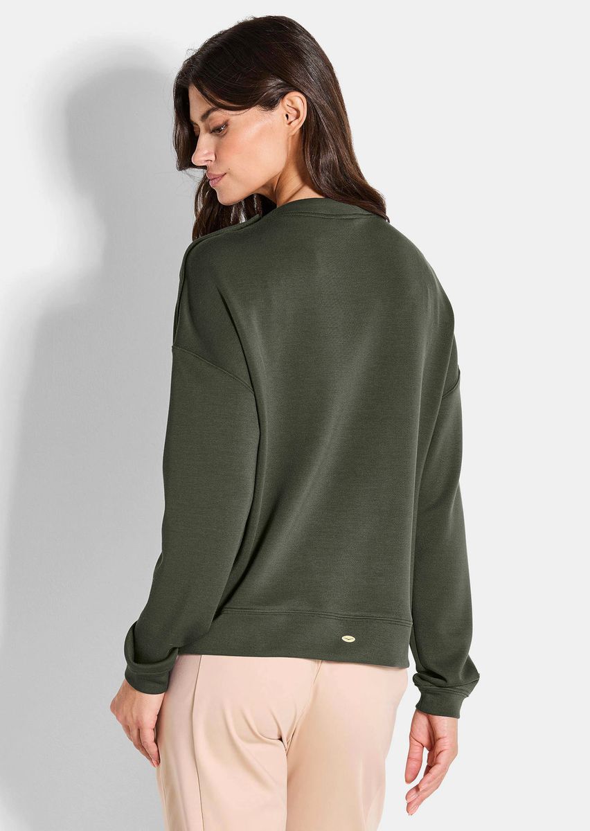 Weicher Modal-Mix Sweatshirt mit Schulterknöpfen