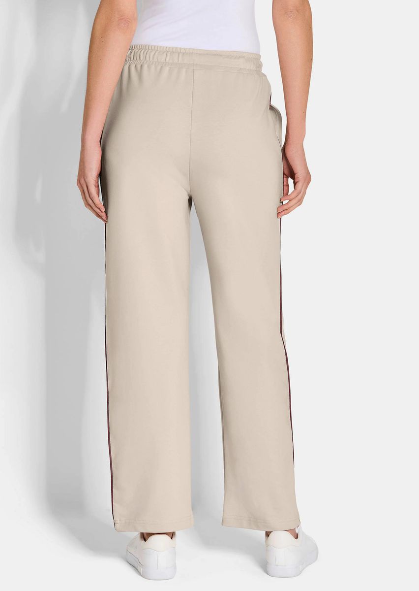 Jerseyhose mit geradem Bein und Paspelierung