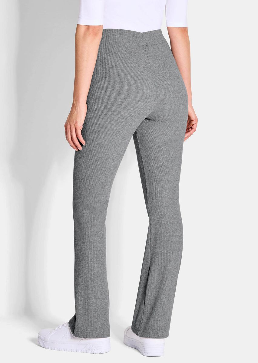 Gerippte Loungehose mit geradem Bein