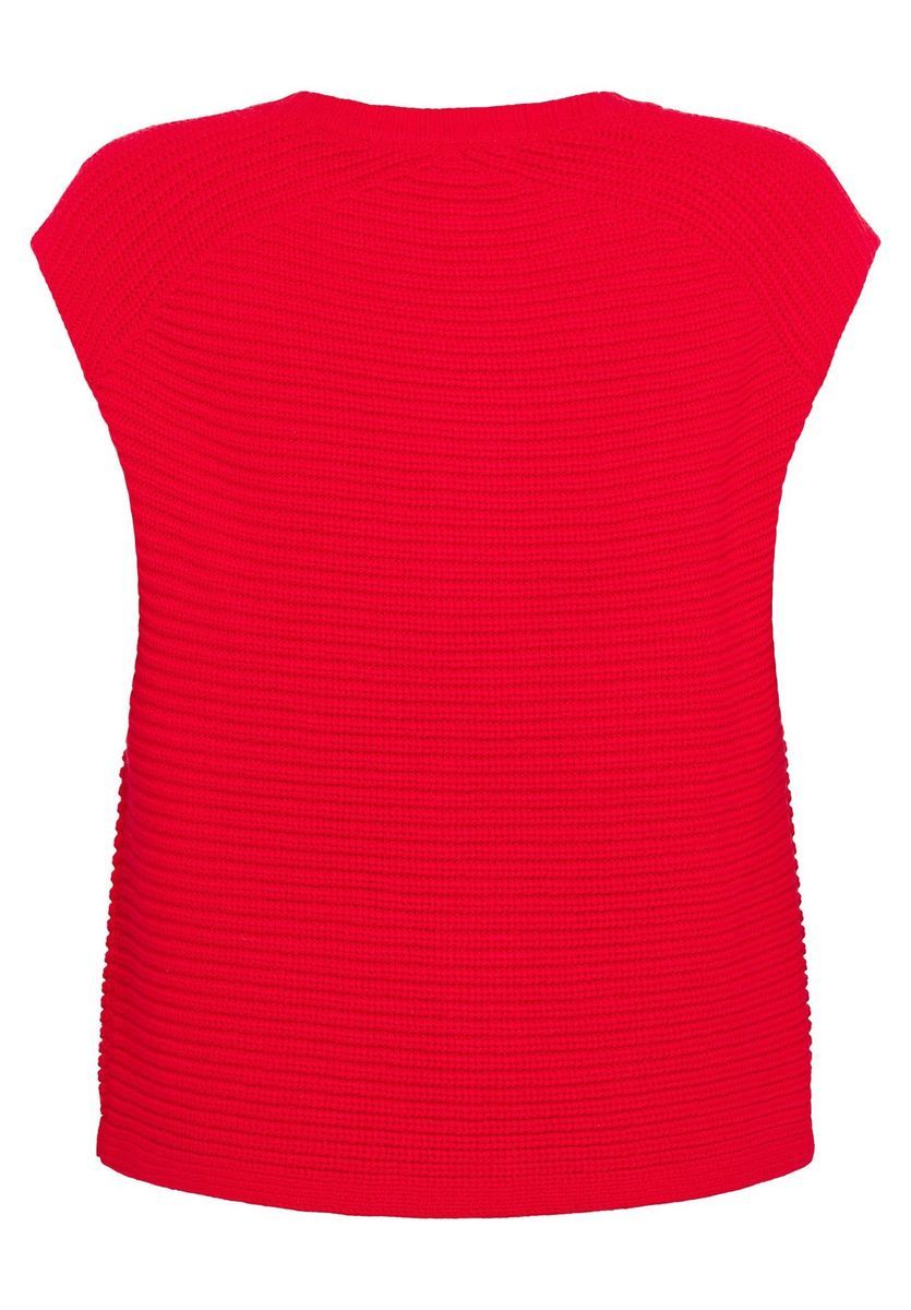 Ärmellose Strickjacke mit Reißverschluss