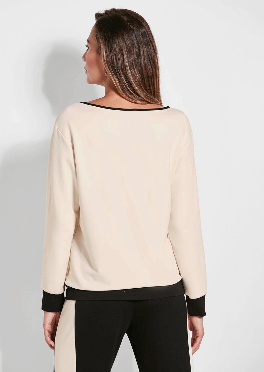 Weiches Jersey-Sweatshirt mit Kontrastbündchen