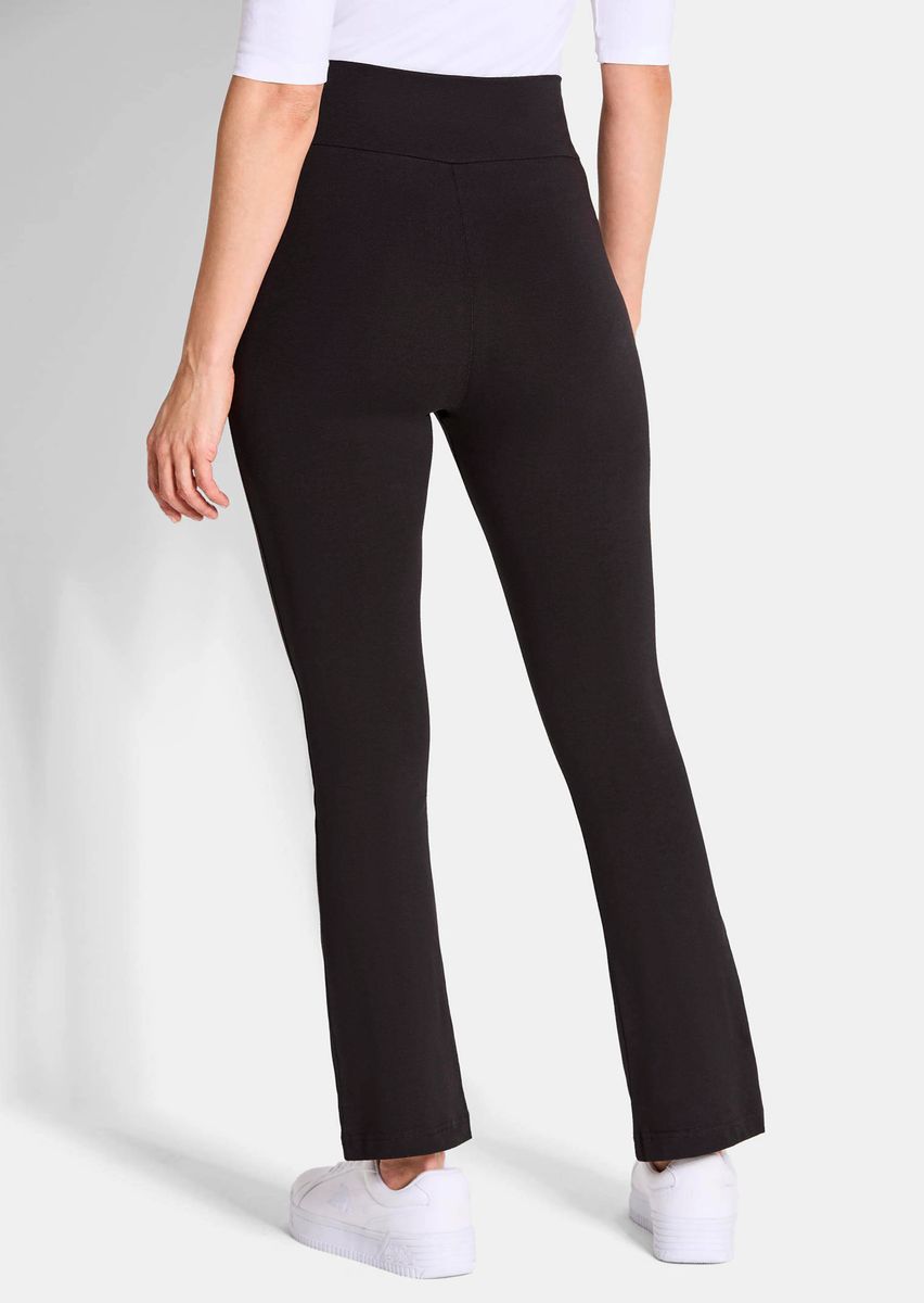 Hochtaillierte Leggings mit ausgestelltem Bein